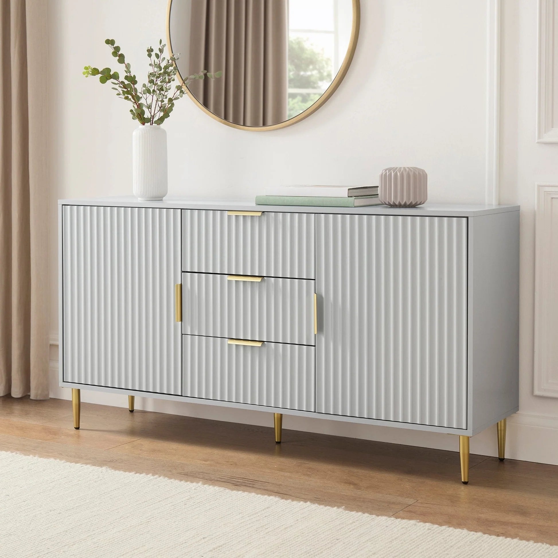 Evie Sideboard with Drawers - Black