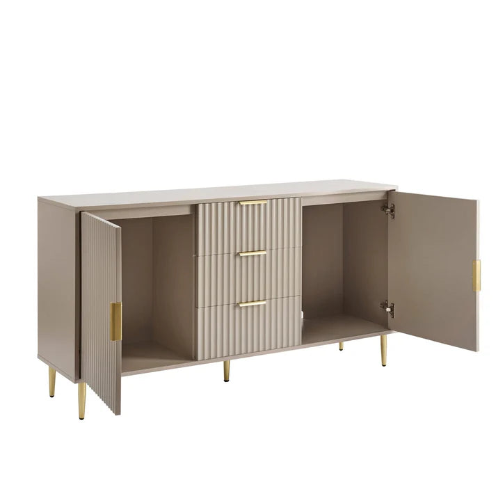 Evie Sideboard with Drawers - Black