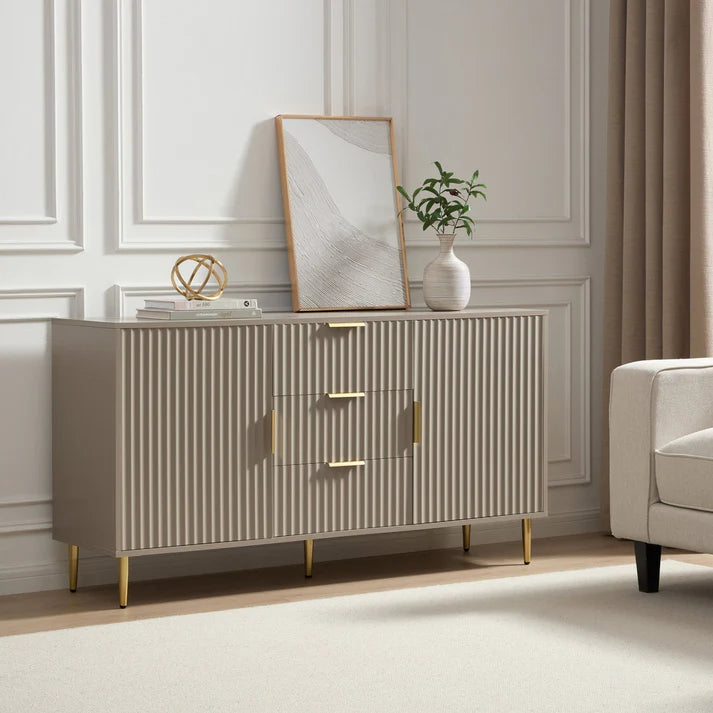 Evie Sideboard with Drawers - Black
