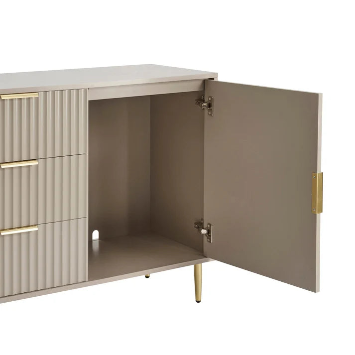 Evie Sideboard with Drawers - Black