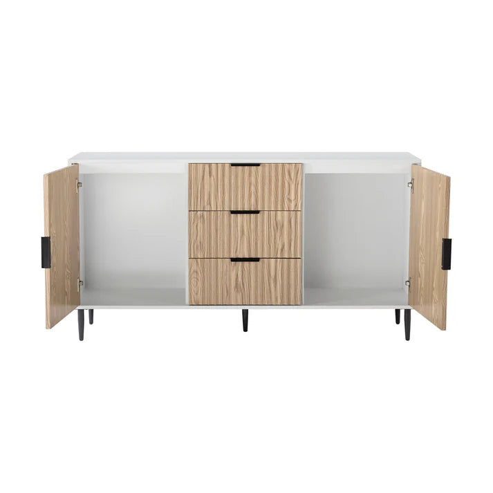 Evie Sideboard with Drawers - Black
