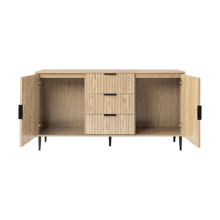 Evie Sideboard with Drawers - Black