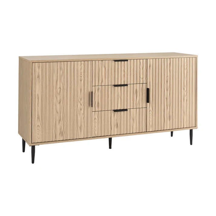 Evie Sideboard with Drawers - Black