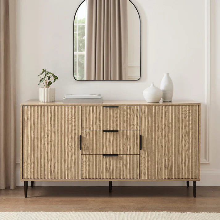 Evie Sideboard with Drawers - Black