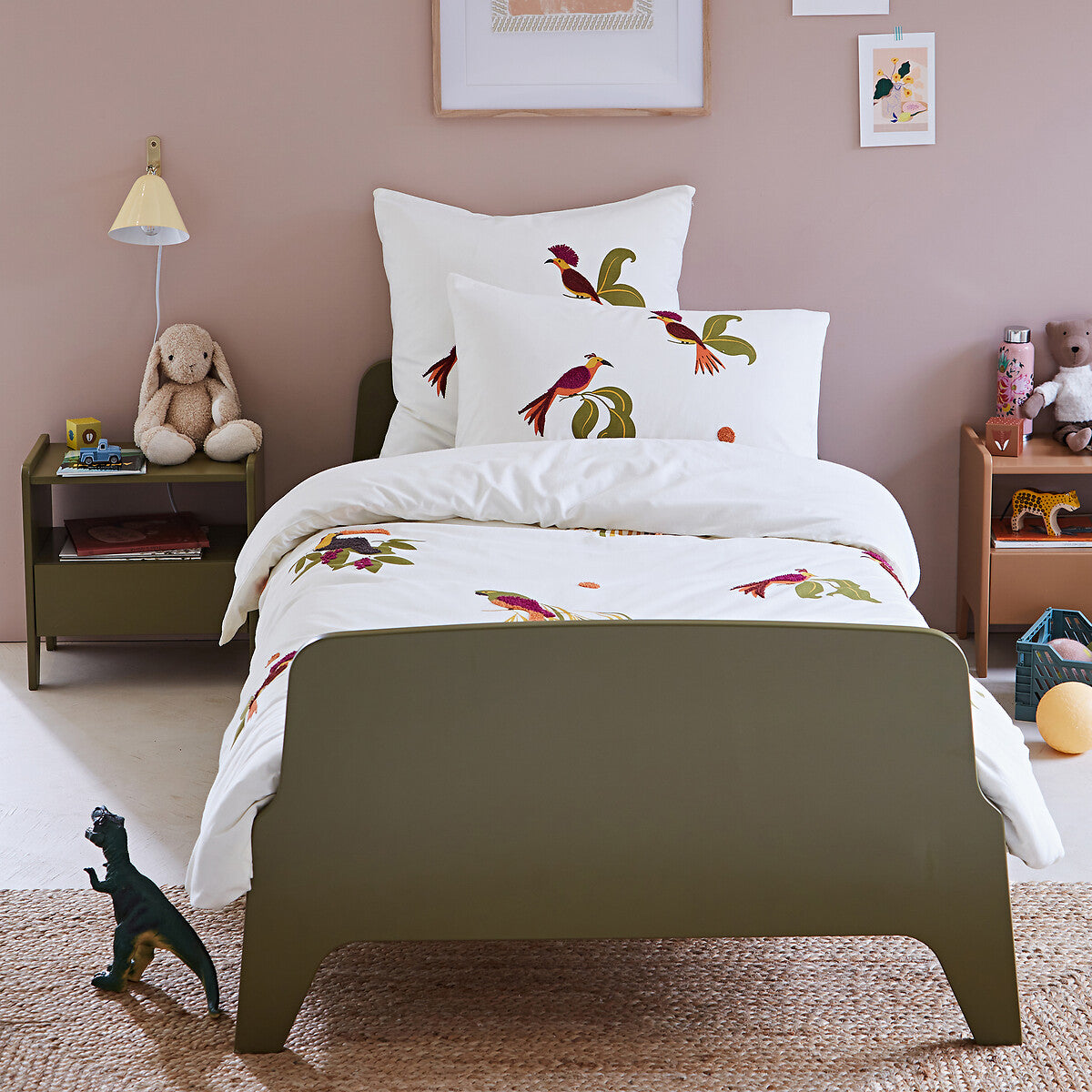Retro vintage style bed, 1 person, Adil