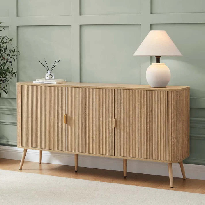 Selin Solid Wood 3-Door Sideboard | Mamta Handicraft