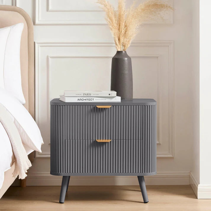 Selin Solid Wood 2-Drawer Bedside Table | Mamta Handicraft
