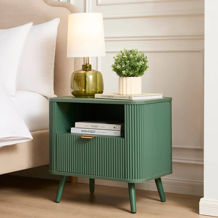 Selin Solid Wood 1-Drawer Nightstand | Mamta Handicraft