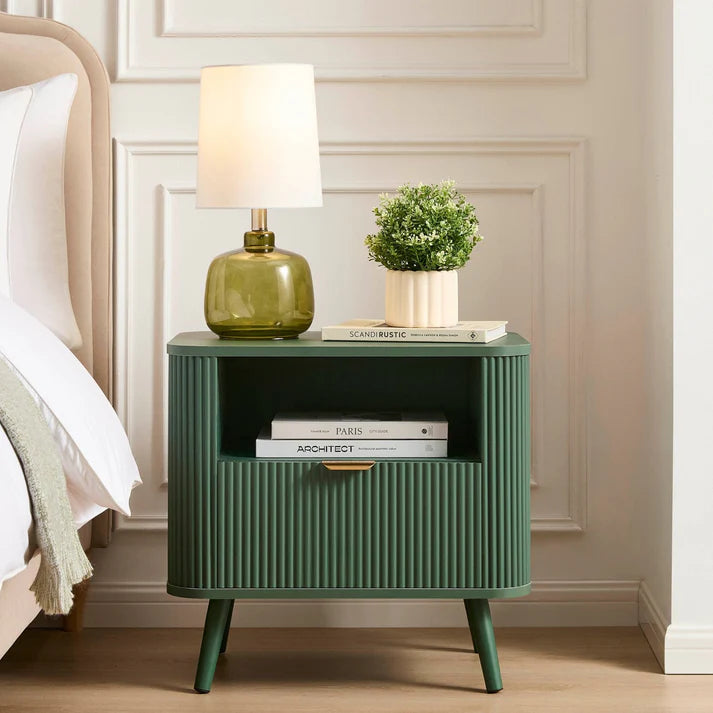 Selin Solid Wood 1-Drawer Nightstand | Mamta Handicraft