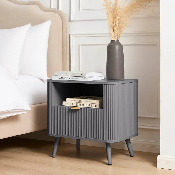 Selin Solid Wood 1-Drawer Nightstand | Mamta Handicraft