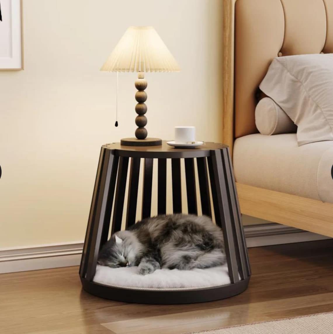 Wooden cat bed