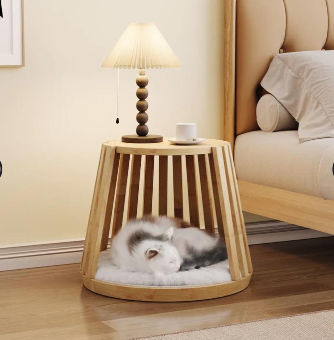 Wooden cat bed