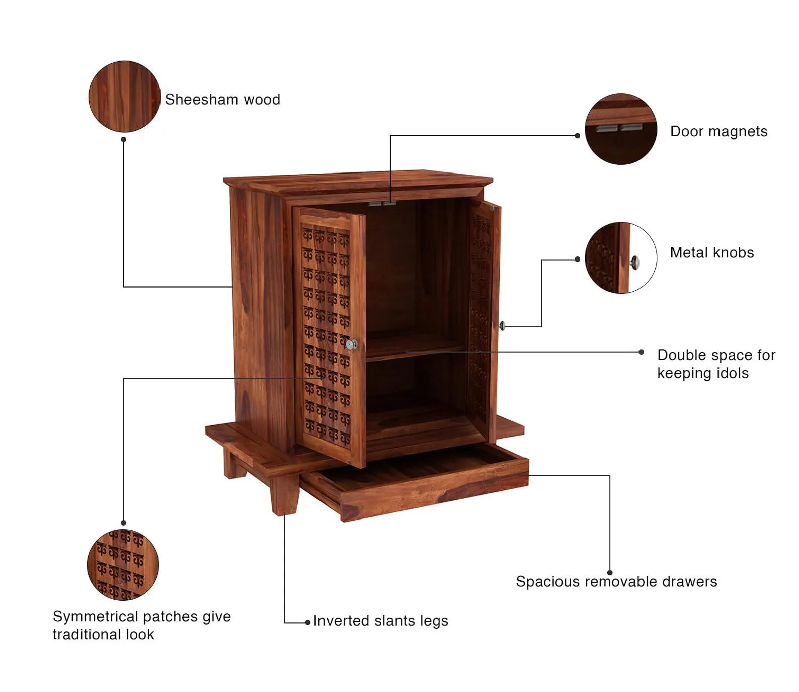 Kashi Heritage Solid Wood Home Temple