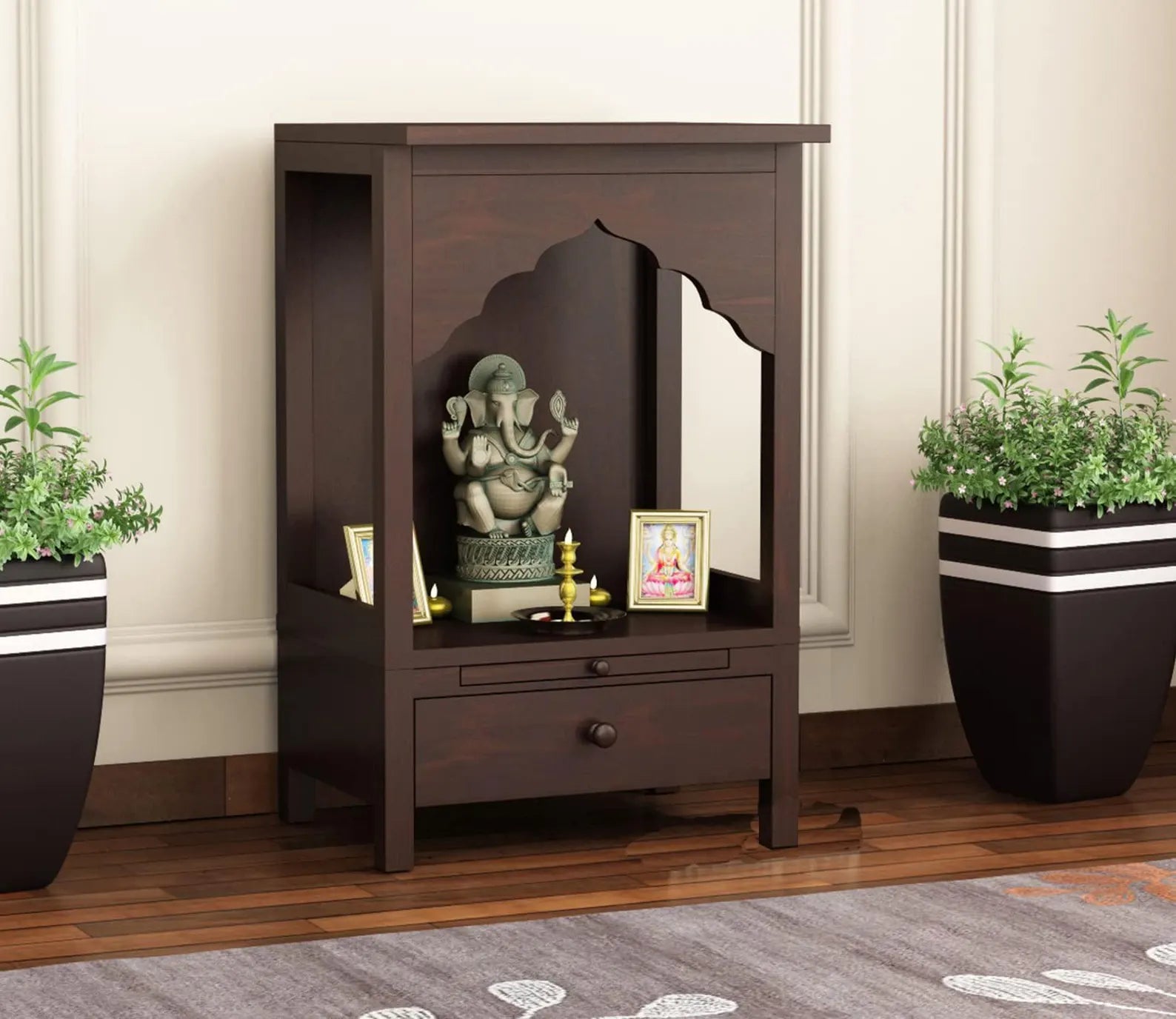 Heritage Arch Home Temple Storage Drawer Detail | Mamta Handicraft