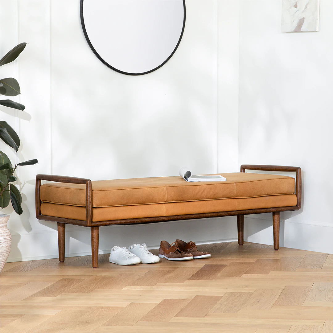 Solid Wood Upholstered Bench | Mamta Handicraft