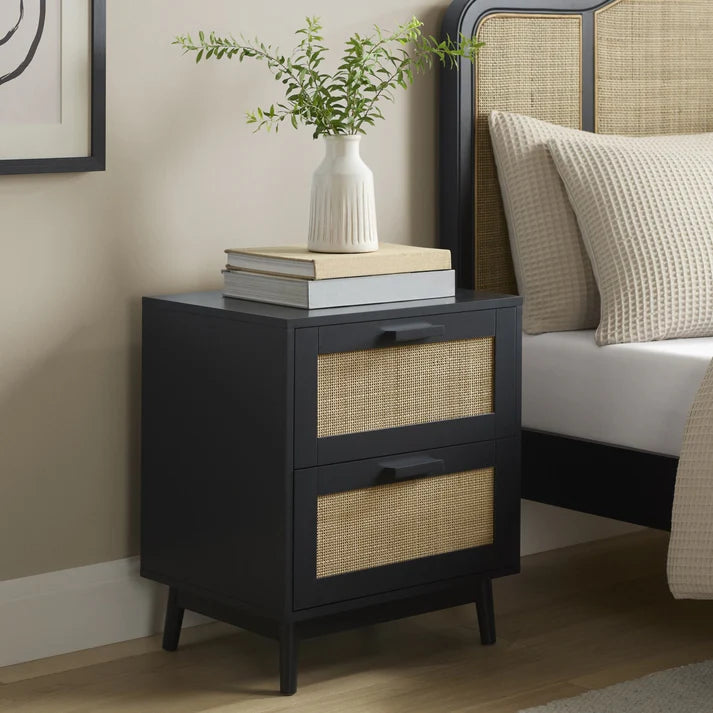 Canora Solid Wood 2-Drawer Bedside Table | Mamta Handicraft