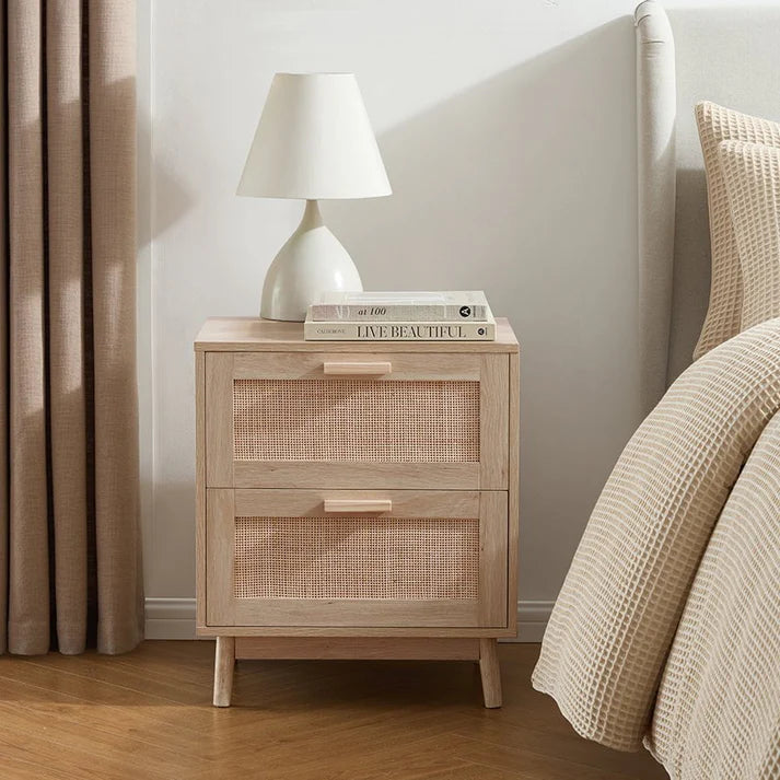 Canora Solid Wood 2-Drawer Bedside Table | Mamta Handicraft