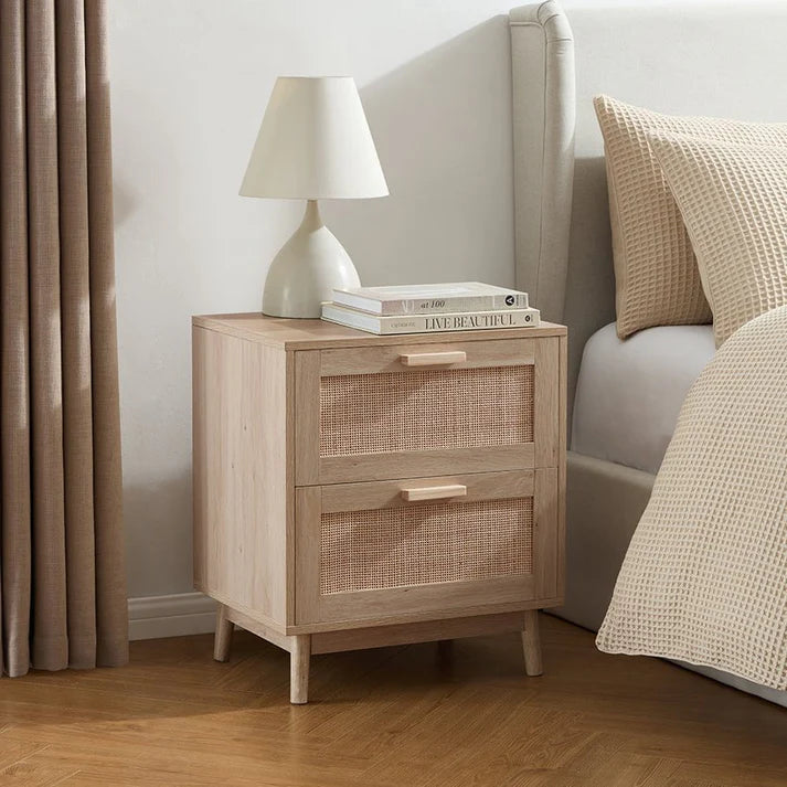 Canora Solid Wood 2-Drawer Bedside Table | Mamta Handicraft