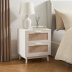 Canora Solid Wood 2-Drawer Bedside Table | Mamta Handicraft