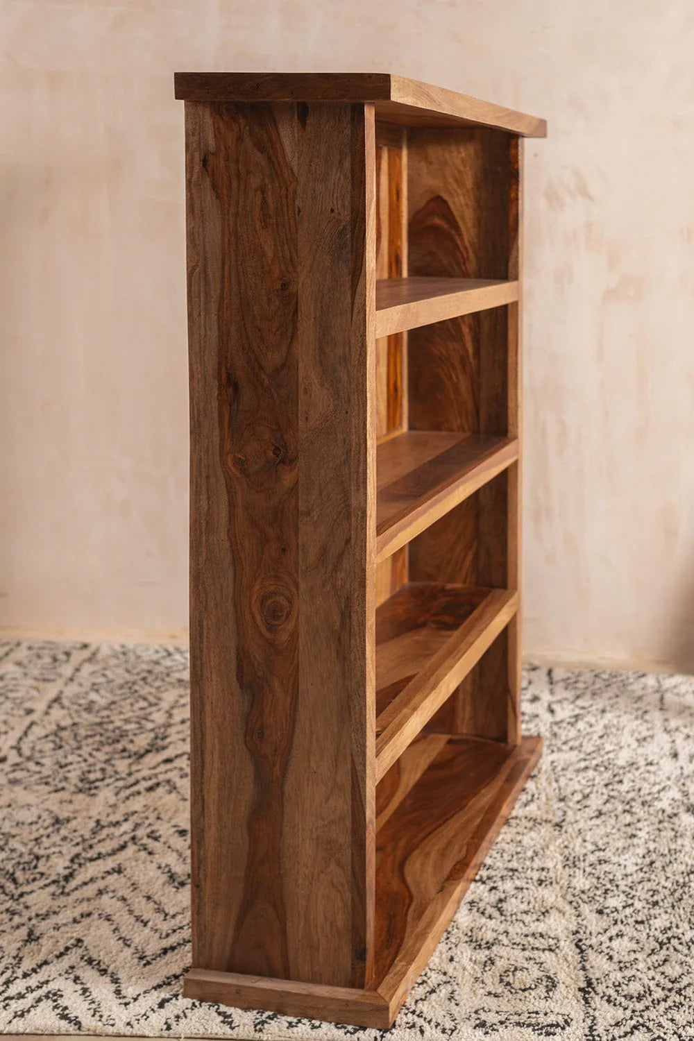 Sierra Sheesham Wood Bookshelf – Modern Space-Saving Design