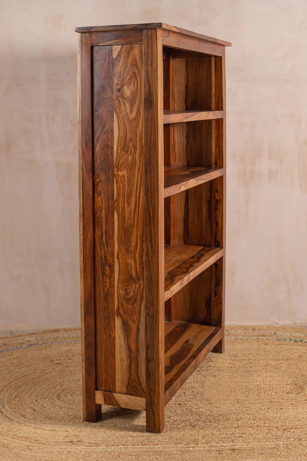 Sierra Solid Wood Bookcase – Mid-Size Storage Shelf