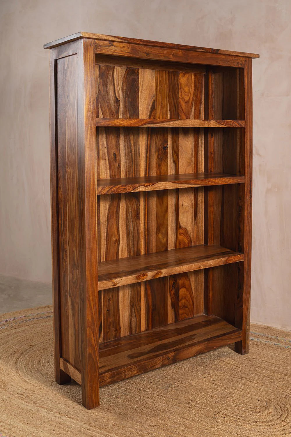 Sierra Solid Wood Bookcase – Mid-Size Storage Shelf