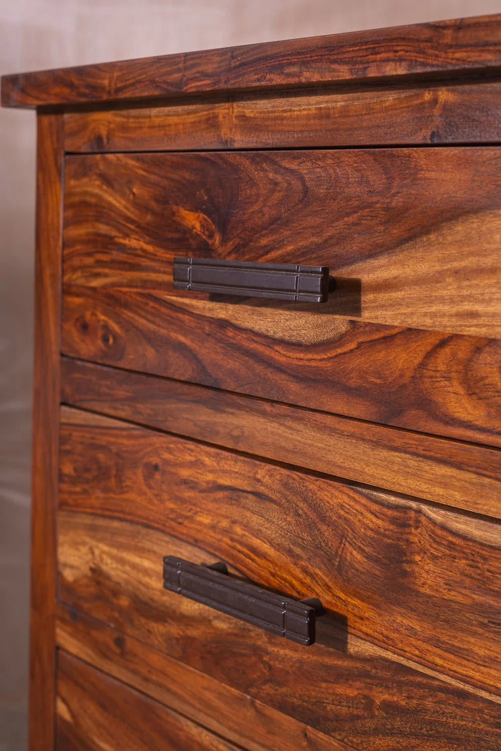 Sierra Luxe Chest of Drawers-Solid Sheesham Wood Storage Unit