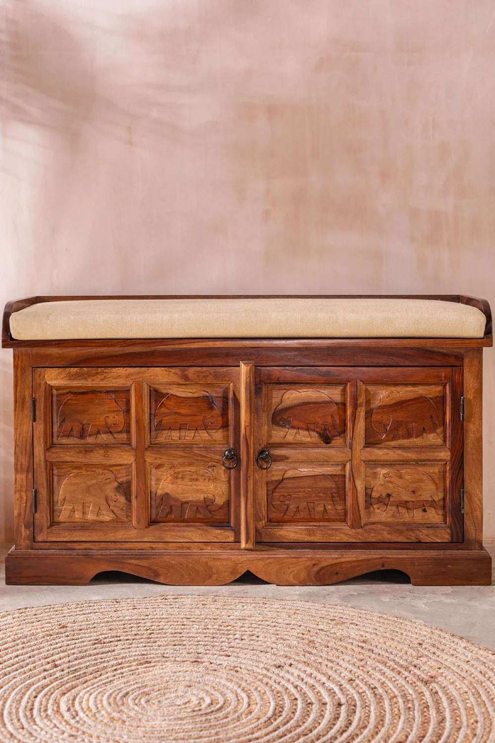 Sierra Hathi Storage Trunk Cupboard Detail | Mamta Handicraft