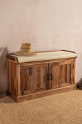 Sierra Storage Trunk with Cupboard Sheesham Wood | Mamta Handicraft