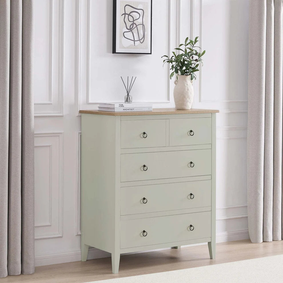 Wynmist Solid Wood 5-Drawer Chest | Mamta Handicraft