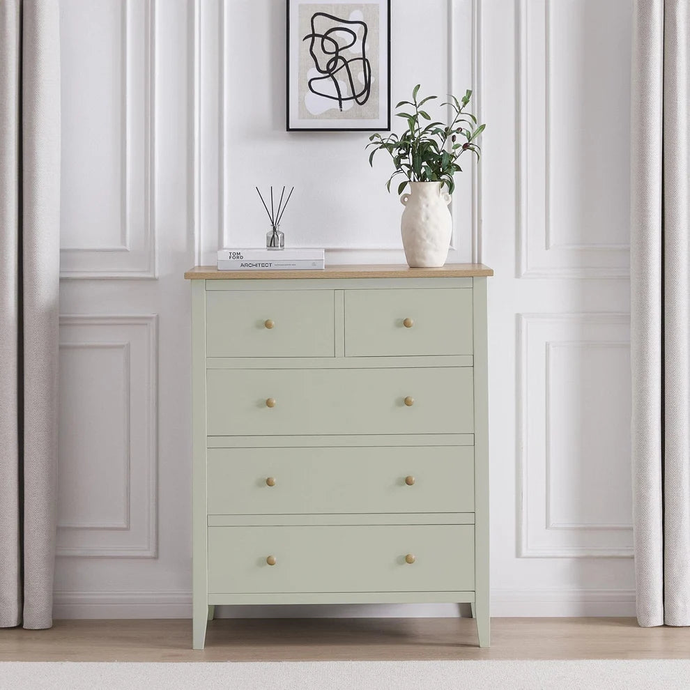 Wynmist Solid Wood 5-Drawer Chest | Mamta Handicraft
