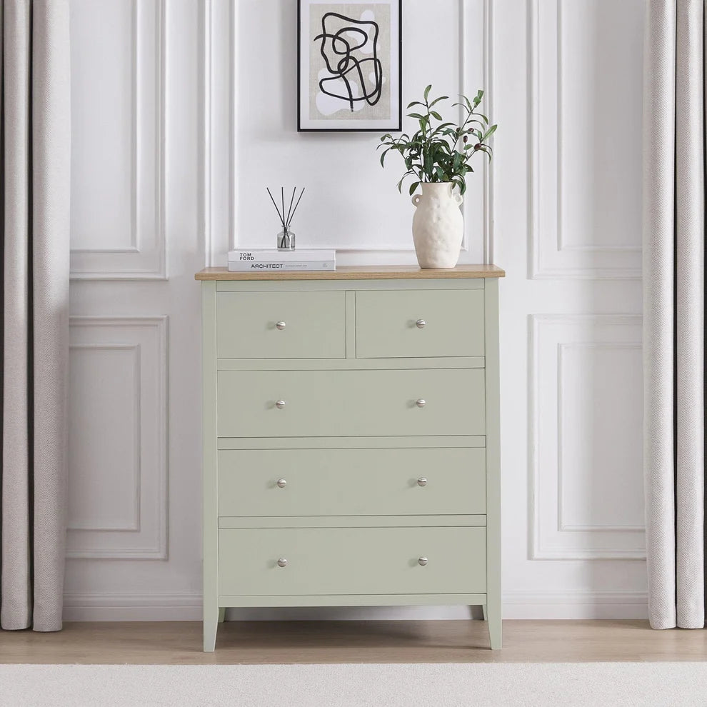 Wynmist Solid Wood 5-Drawer Chest | Mamta Handicraft