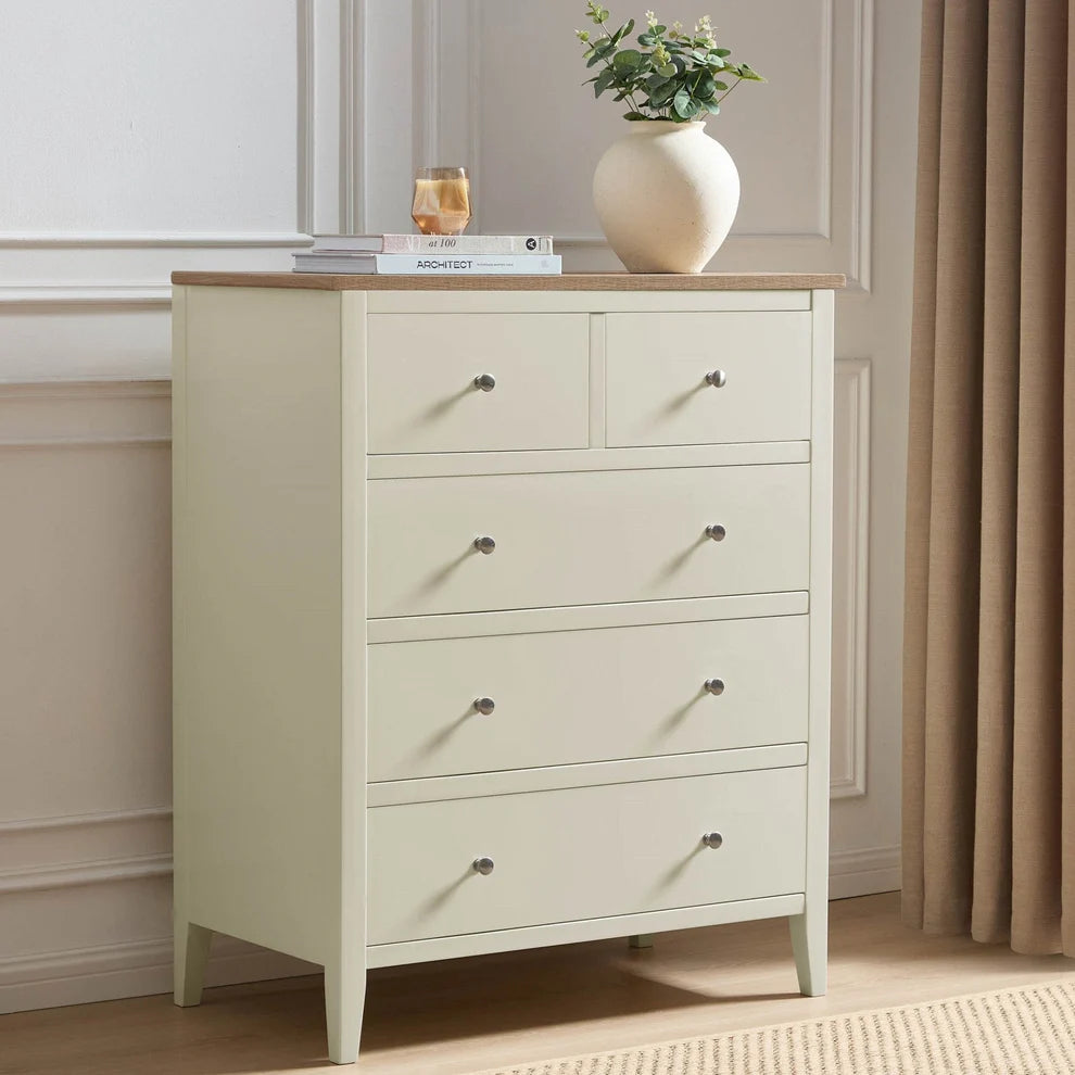 Wynmist Solid Wood 5-Drawer Chest | Mamta Handicraft