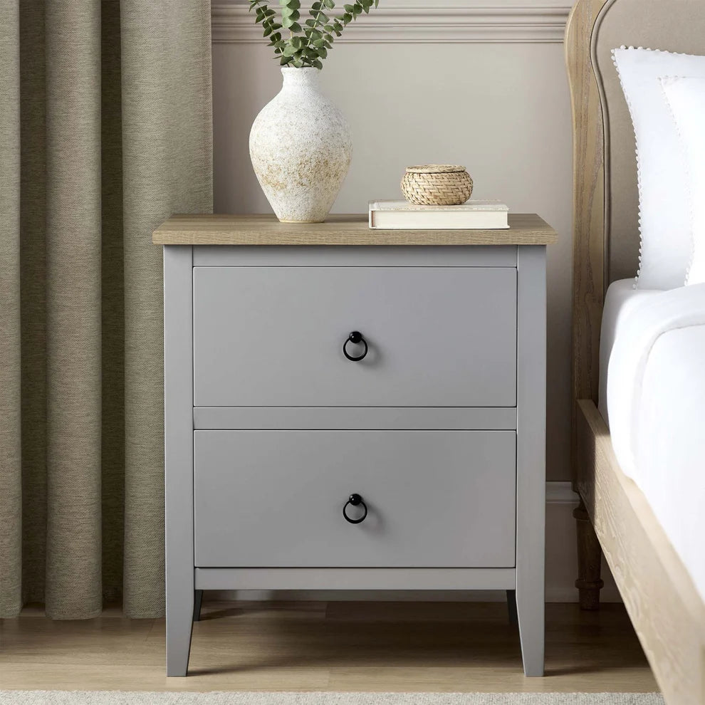 Nell 2 Drawer Bedside Table