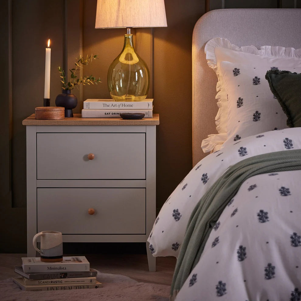 Nell 2 Drawer Bedside Table