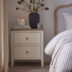 Wynmist Solid Wood 2-Drawer Bedside Table | Mamta Handicraft