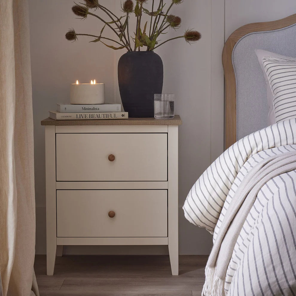 Wynmist Solid Wood 2-Drawer Bedside Table | Mamta Handicraft