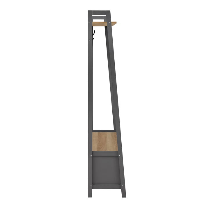 Wynmist Solid Wood Hallway Shelf with Hooks | Mamta Handicraft