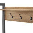 Wynmist Solid Wood Hallway Shelf with Hooks | Mamta Handicraft