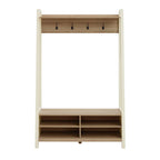 Wynmist Solid Wood Hallway Shelf with Hooks | Mamta Handicraft