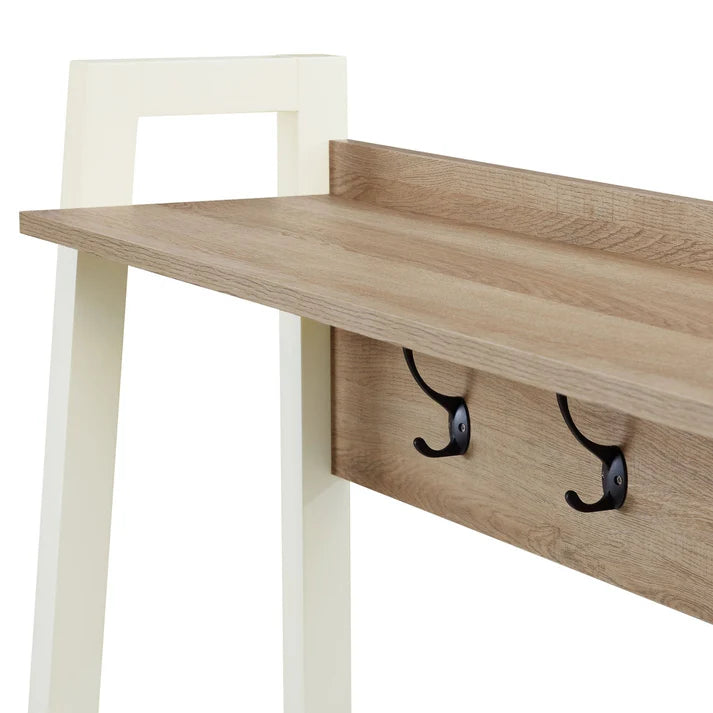 Wynmist Solid Wood Hallway Shelf with Hooks | Mamta Handicraft