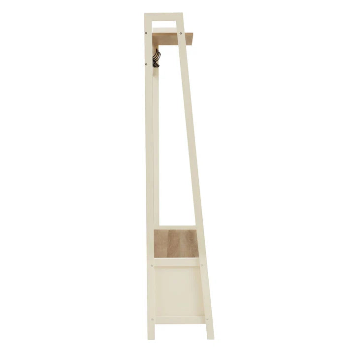 Wynmist Solid Wood Hallway Shelf with Hooks | Mamta Handicraft