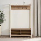 Wynmist Solid Wood Hallway Shelf with Hooks | Mamta Handicraft