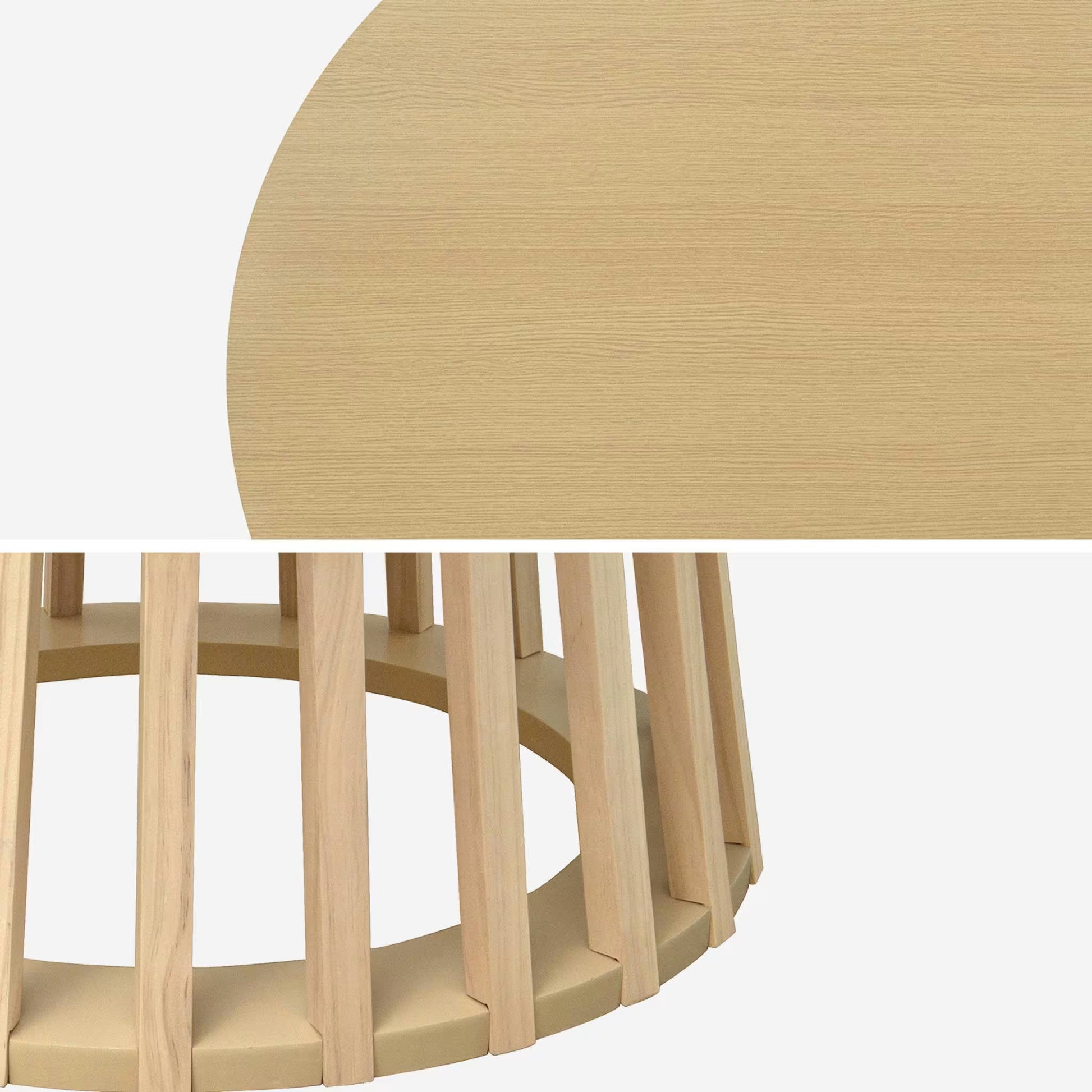 Clara - wooden dining table, D120cm 4 places