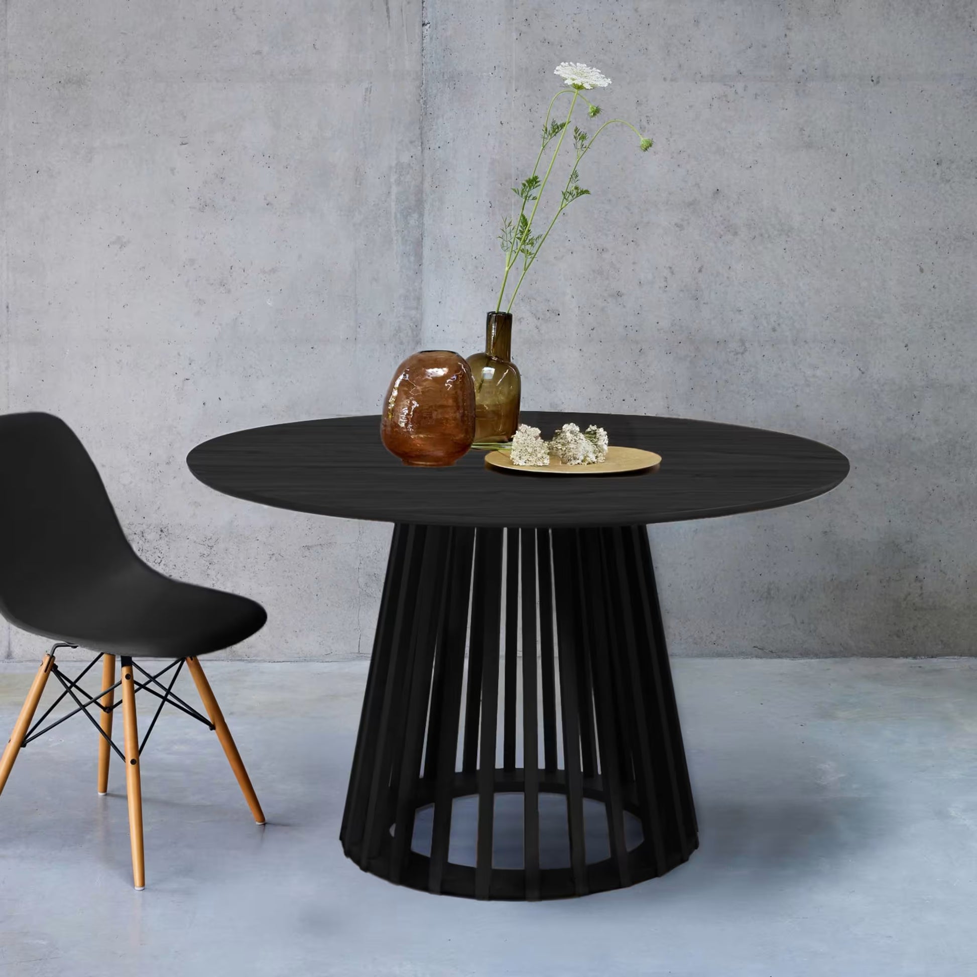 Clara - wooden dining table, D120cm 4 places