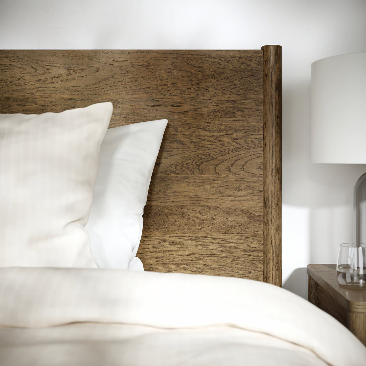 Bedroom furniture, set of 3, incl bed storage/brown stained Solid wood , 180x200 cm (70 7/8x78 3/4 ")
