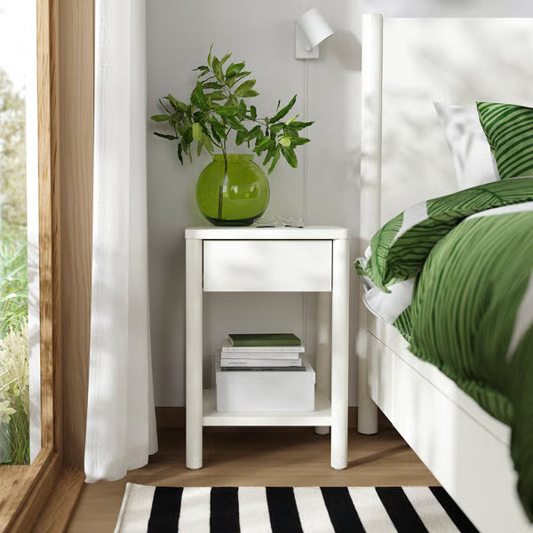 Bedroom furniture, set of 3, incl bed storage/brown stained oak veneer, 180x200 cm (70 7/8x78 3/4 ")